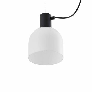 Lucande Serina závesná lampa, 5-pl., sklo biela