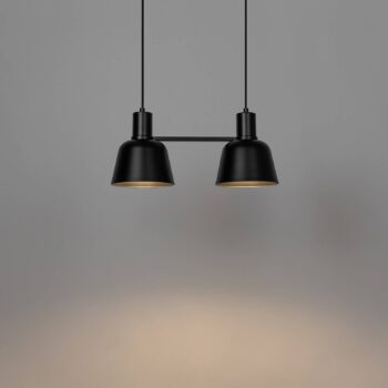 Lucande Servan závesná lampa, čierna, 2-pl.