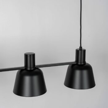 Lucande Servan závesná lampa, čierna, 4-plameňová