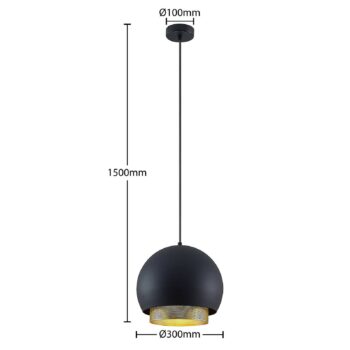 Lucande Sivanel závesná lampa, 1-pl., 30 cm