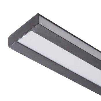 Lucande Smart LED stropné svetlo Leicy black 8 cm RGB CCT