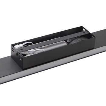 Lucande Smart LED stropné svetlo Leicy black 8 cm RGB CCT
