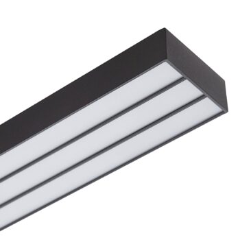 Lucande Smart LED stropné svietidlo Leicy black 5,8 cm RGB CCT