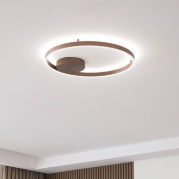 Lucande Smart LED stropné svietidlo Moise, káva, CCT, Tuya