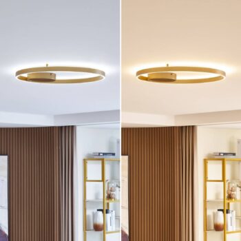 Lucande Smart LED stropné svietidlo Moise, zlatá, CCT, Tuya