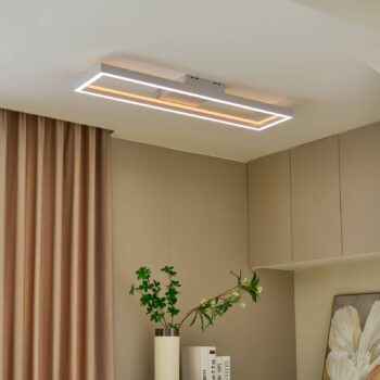 Lucande Smart LED stropné svietidlo Tjado, 100 cm, biele, RGBW