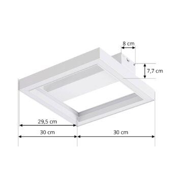 Lucande Smart LED stropné svietidlo Tjado, 30 cm, biele, RGBW