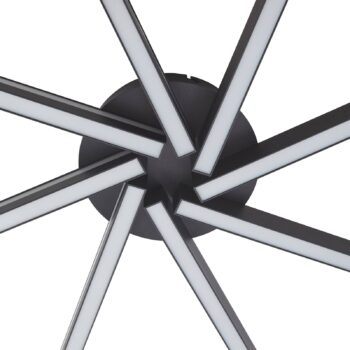 Lucande Smart LED stropné svietidlo Tjado, Ø70 cm, čierna, RGBW