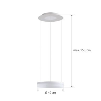 Lucande Smart LED závesné svetlo Squillo white Tuya RGBW CCT