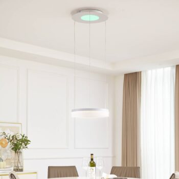 Lucande Smart LED závesné svetlo Squillo white Tuya RGBW CCT