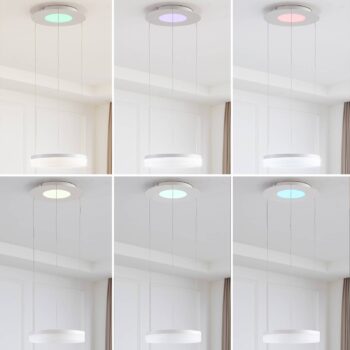 Lucande Smart LED závesné svetlo Squillo white Tuya RGBW CCT