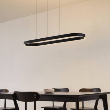 Lucande Smart LED závesné svietidlo Melinay, čierne, CCT, Tuya