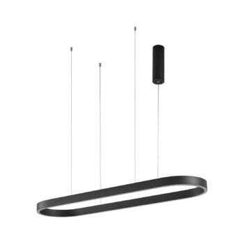 Lucande Smart LED závesné svietidlo Melinay, čierne, CCT, Tuya