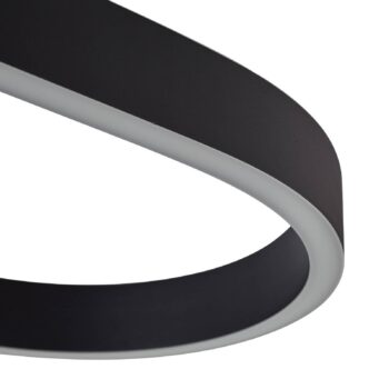 Lucande Smart LED závesné svietidlo Melinay, čierne, CCT, Tuya