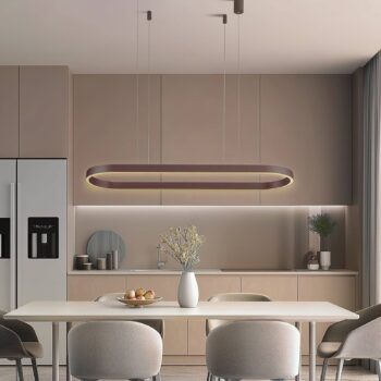 Lucande Smart LED závesné svietidlo Melinay, káva, CCT, Tuya