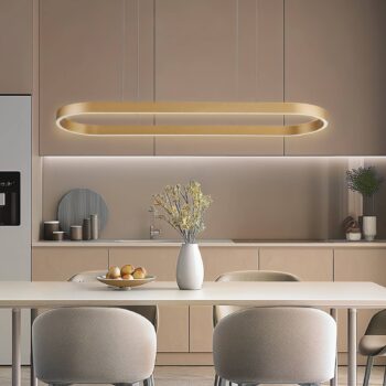Lucande Smart LED závesné svietidlo Melinay, zlatá, CCT, Tuya