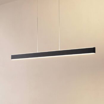 Lucande Smart LED závesné svietidlo Mylosh, čierne, CCT, Tuya