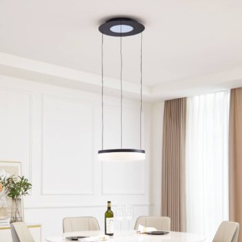Lucande Smart LED závesné svietidlo Squillo black Tuya RGBW CCT