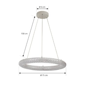 Lucande Smart LED závesné svietidlo Tumata CCT diaľkové ovládanie Tuya