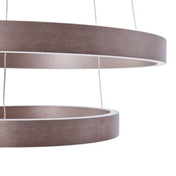 Lucande Smart LED závesné svietidlo Yonam, káva, 2 svetlá, Tuya