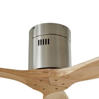Lucande Stropný ventilátor Vindur, nikl, DC, tichý, Ø 132 cm