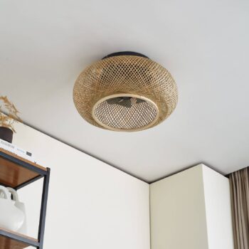 Lucande Stropný ventilátor s osvetlením Cordie, DC, tichý, Ø 53 cm