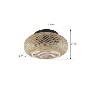 Lucande Stropný ventilátor s osvetlením Cordie, DC, tichý, Ø 53 cm