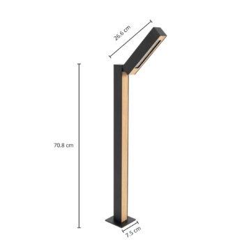 Lucande Taskalin LED svetlo na chodník, 1 svetlo, 70 cm