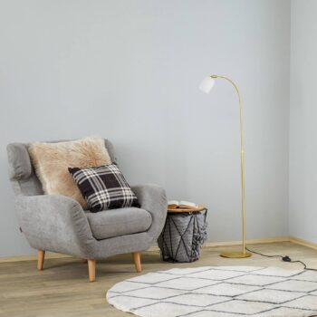 Lucande Taylan stojacia lampa zo železa sklenené