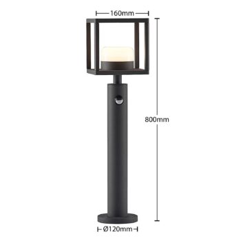 Lucande Timio cestné svetlo, 60 cm, detektor pohybu, GX53, IP44