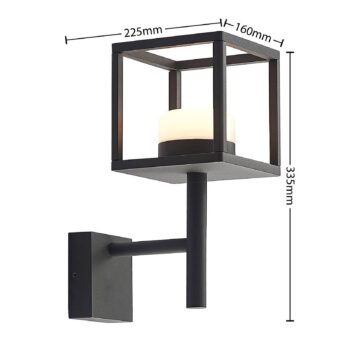 Lucande Timio vonkajšie nástenné svietidlo, uplight, sivé, GX53, IP44
