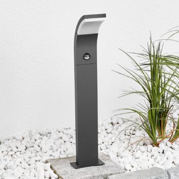 Lucande Timm Chodníkové LED svetlo, senzor, 60 cm, antracit, IP54