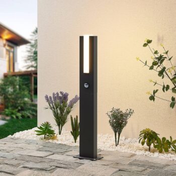 Lucande Virgalia LED lampa na projektor, detektor pohybu, 65 cm, IP54