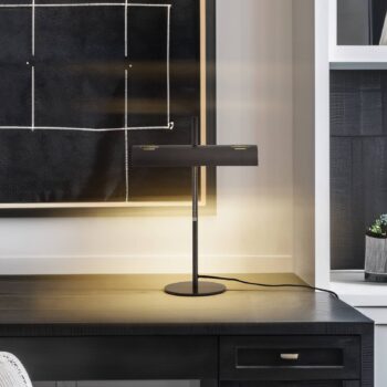 Lucande banková lampa Nysira, moderná, sivá metalíza, 2 svetlá.