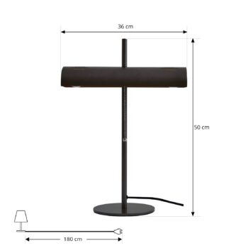 Lucande banková lampa Nysira, moderná, sivá metalíza, 2 svetlá.