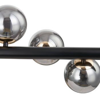 Lucande stojaca lampa Diborah, dymovo sivá, sklo, 150 cm, G9