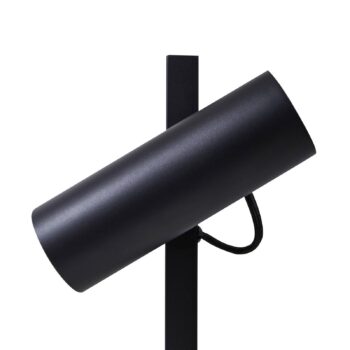 Lucande stojaca lampa Lysias, čierna, kov, výška 143,2 cm