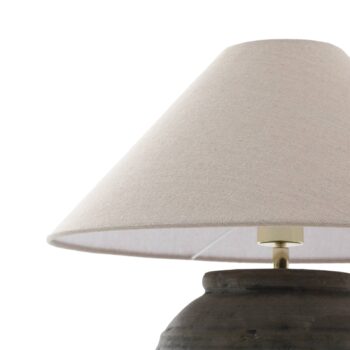 Lucande stolová lampa Thalorin, výška 46 cm, sivá, keramika