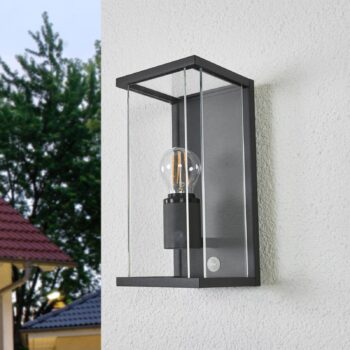 Lucande vonkajšie nástenné svietidlo Annalea, 29 cm, 1 svetlo, IP54, senzor