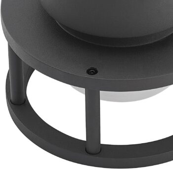 Lucande vonkajšie stropné svietidlo Berenike, Ø 17 cm, sivá, GX53