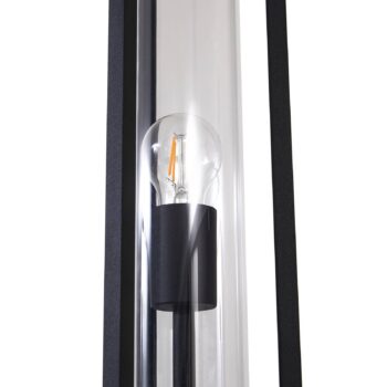 Lucande vonkajšie svietidlo Alivaro, čierne, 220 cm, E27, IP65
