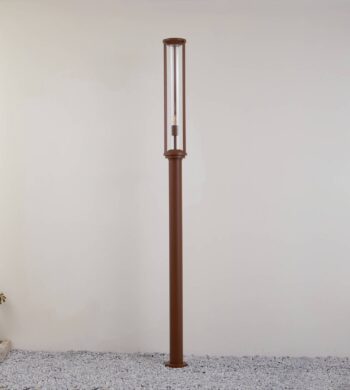 Lucande vonkajšie svietidlo Alivaro, farba hrdze, 220 cm, E27, IP65