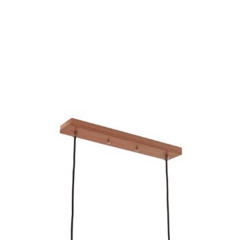 Lucande závesné svietidlo Jinda, biela, drevo, látka, 120 cm, E27