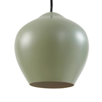 Lucande závesné svietidlo Malisa, zelené, 3 svetlá, kov, dĺžka 90 cm