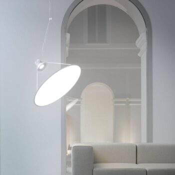 Luceplan Amisol LED závesné svetlo Ø 75cm opál biely
