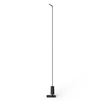 Luceplan Chodníkové LED svetlo Flia, 120 cm vysoké, čierne, plast