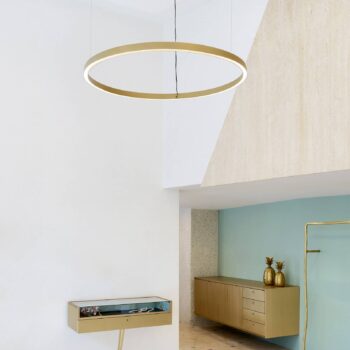 Luceplan Compendium Circle 110 cm, mosadz