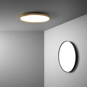 Luceplan Compendium Plate stropné LED, mosadz
