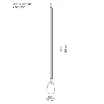 Luceplan Compendium stojaca LED lampa 2700K čierna