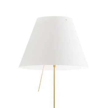 Luceplan Costanza stojaca lampa D13t, mosadz/biela